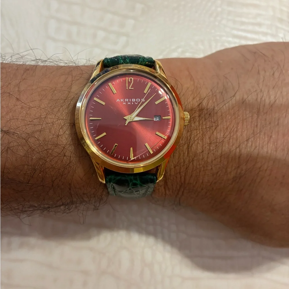 Akribos  Gold color Watch